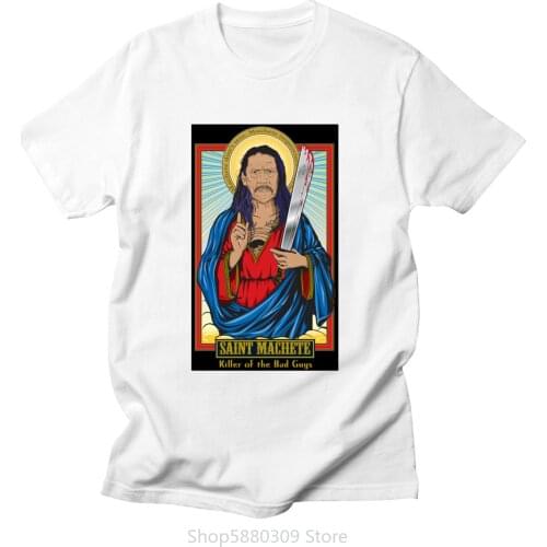 Saint Machette Jesus Jayne Neil Buddy Hair Hydra Skull Funny T Shirt Catholicism Clothing male Harajuku Cool Tee Shirt Camisa