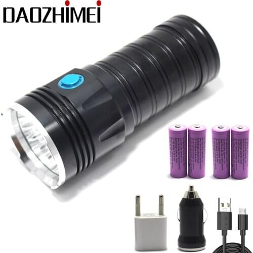 8000LM LED Flashlight 18xXM-L T6 Super Bright Torch USB Flash Lamp Hunting Camp indicator Light Use 4x18650 Battery