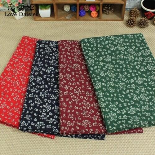 Cotton and linen pastoral small flowers printed cloth fabrics for cushions tablecloth curtain handwork home decor dress tissue
