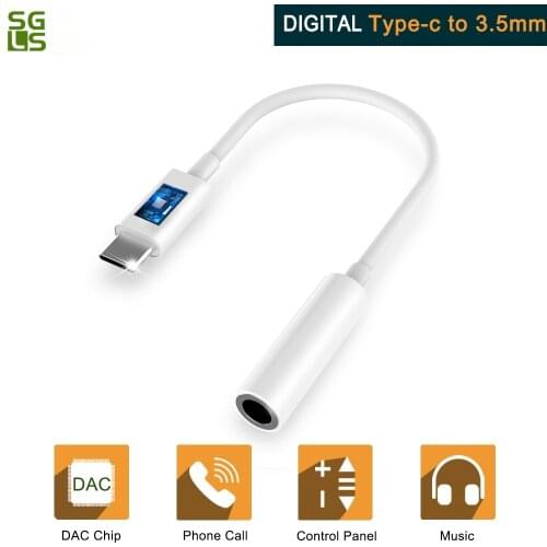 Type C to 3.5mm Aux Adapter Earphone Jack 24BIT HD Digital Audio USB C Cable For iPad Pro Huawei P20 Google Pixel 2/2XL 3/3XL