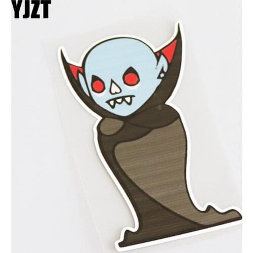 YJZT 8.2CM*15.2CM Cartoon Personality Halloween Ghosts Car Window Sticker PVC Decal 13-1130