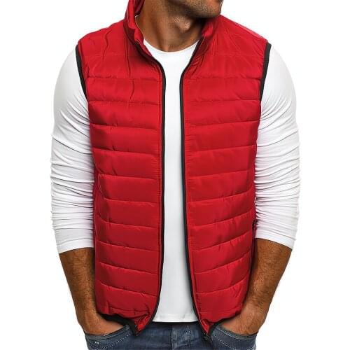 2021 Vest Men Autumn Jackets Thick Vests Man Sleeveless Coats Male Warm Cotton-Padded Waistcoat Men Gilet Veste Hommes