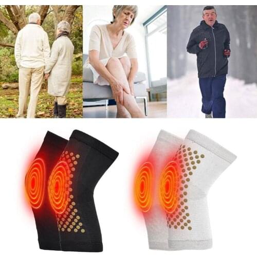 1 Pair Self Heating Knee Pads Magnetic Therapy Kneepad Sleeves Patella Keep Knee Brace Arthritis Relief Pads Pain Support w L2B6
