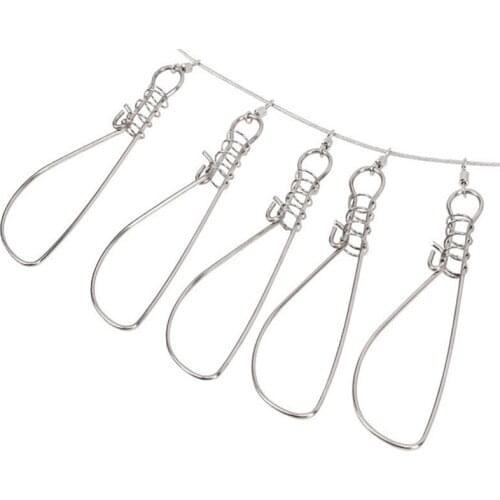 1Pc Stainless Steel Live Fish Lock Belt Fishing Stringer Fishing Tackle For Accessories Fishing Lock Buckle High Quality