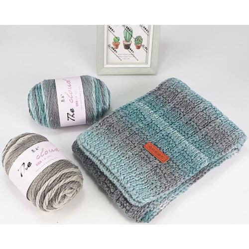 100g Tricot Rainbow Yarn for Knitting Baby-blanket De Lana Y Mezclas Wool Yarn