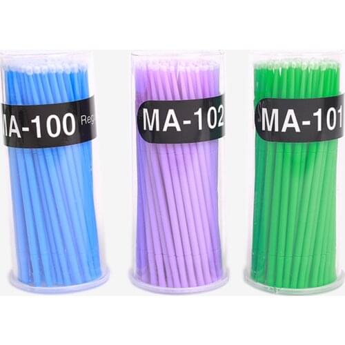 100Pcs/Pack Disposable Makeup Brushes Individual Lash Removing Tools Swab Micro brushes Eyelash Extension Tools