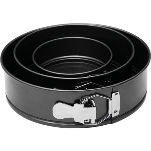 3 Pieces Cake Mold Non-Stick Leakproof Round Cake Pan with Removable Bottom Baking Moulds Kitchen Accessories