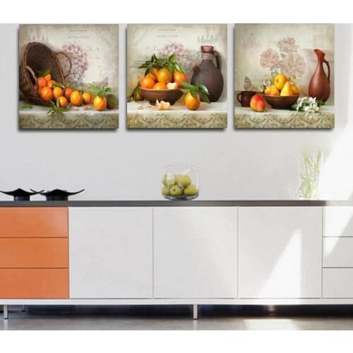 3 Pieces Kitchen Fruit Pictures Canvas Print Oil Wall Paintings Modular Painting Calligraphy On Art Modern Pictures No Framed