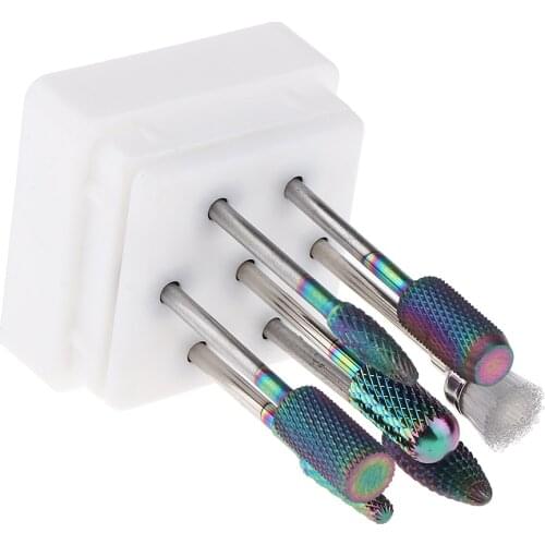 7pcs Nail Drill Bit Cuticle Clean Polishing Gel Remove For Manicure Pedicure