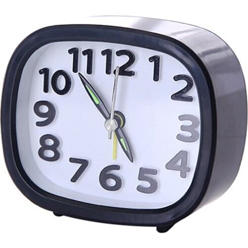 Alarm Clock Rectangle Small Bed Compact Travel Quartz Beep Alarm Clock Cute Portable Mini Desk Clock With Camping Outdoor Tools