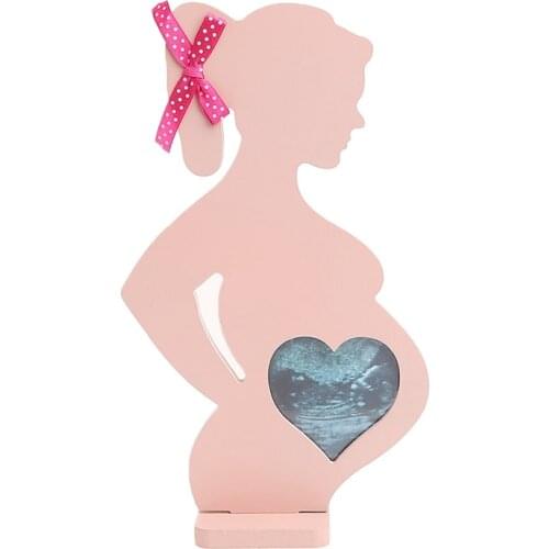 Wooden Photo Picture Frame Pregnant Women Mom Wedding Couple Home Room Decor