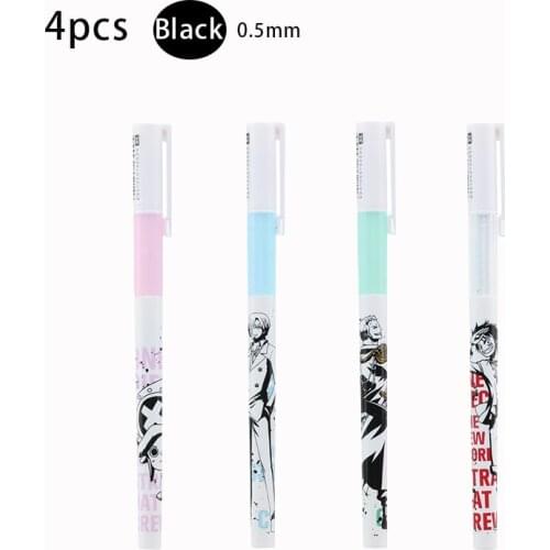 M&G 4PCS/8PCS/12PCS 0.5mm Black Ink Gel Pen One Piece Gel Gel Pen School Study stationery Office Sign Pen Bullet Gel Pen