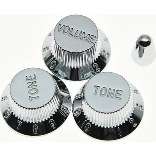Chrome Plated Guitar Knobs ST 5 Way Switch Tip Cap Fits For Strat