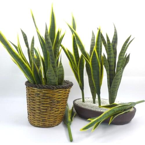 6pcs/lot Artificial plant Agave bouquet Tropical green Leaves Branch Desert Plants Sansevieria Home Decor garden Fake Bonsai