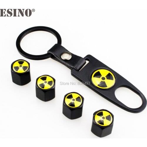 40 x Car Stainless Steel Zinc Alloy Wheel Tire Valve Stems Caps Biochemical Warning Universal Fit With Mini Wrench Key Chain