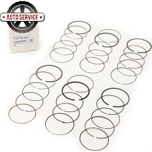 11257548413 6x Piston Rings Set Φ82mm For BMW 330i 325i MT 523i X3 xDrive25i Z4 2.5si sDrive23i N52B25A N52B25BF 2.5L L6 7548413