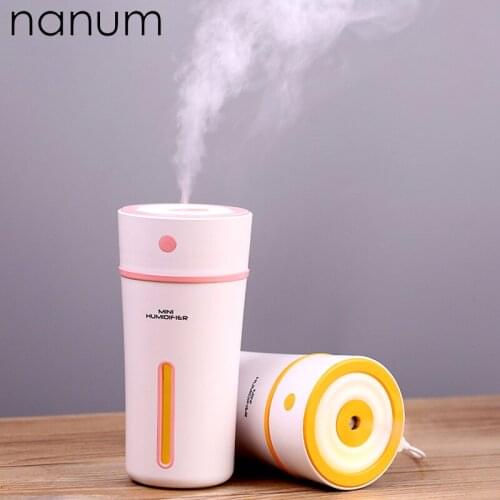 Creative Mini Color Cup humidifier Essential Oil Diffuser 300ml Aroma Lamp LED Magic light USB Fogger Car air freshener