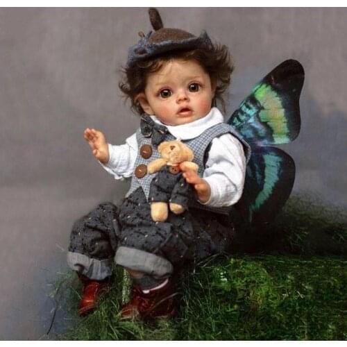 12 inch Reborn Baby Doll Lifelike Newborn Flo Mini Elf Vinyl Unpainted Unfinished Doll Parts DIY Blank Doll Kit Toy for Children