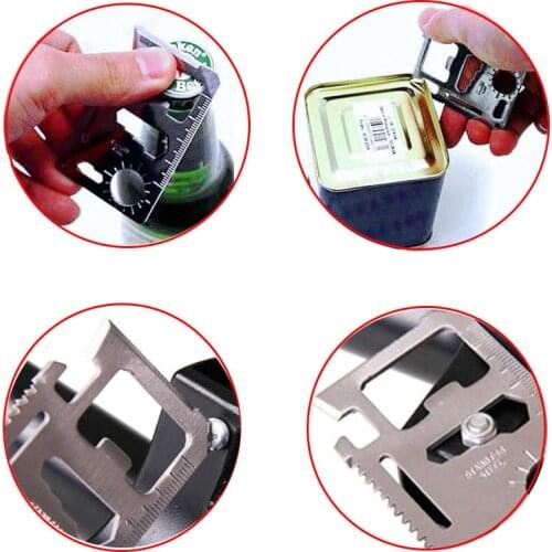 Knife credit camp card multi gear multipurpose opener wallet multifunction edc gadget pocket tool survive outdoor bottle kit