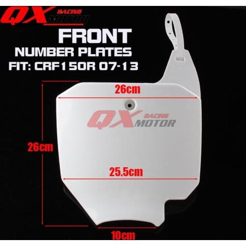 Front Number Plates For CRF 150R CRF150R Dirt Pit Bike Motocross Motorcycle Free Shipping