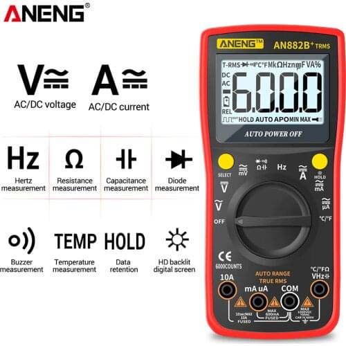 ANENG Handheld Profesional Digital Multimeter precision Universal Meter Tester DC Current Voltmeter Ammeter Electrician Tools