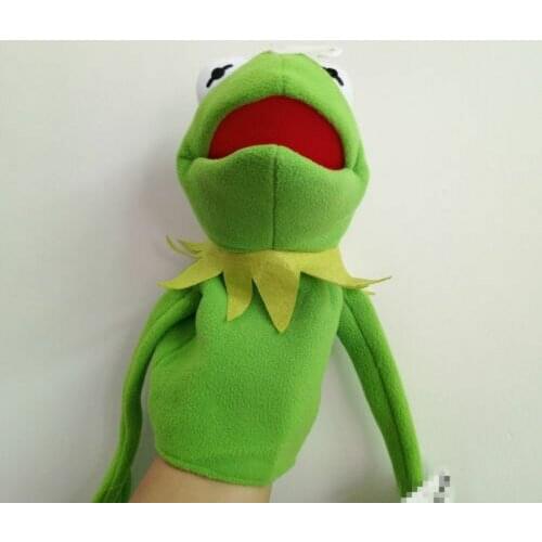 Rare Hand Puppet Disney Sesame Street The Muppet Show Kermit The Frog Plush Play Dolls 30CM