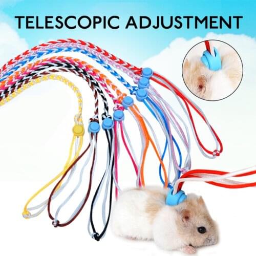 Walk Outside Adjustable Hamster Security Leash For Puppy Small Animal Towing Braided Rope Traction Belt For Pet Rabbit Hamster