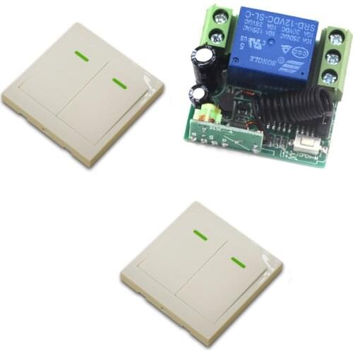 RF Wireless Remote Control Light Switch System 12V 10A Remote on/off Teleswitch 1CH Receiver + 2 Transmitter