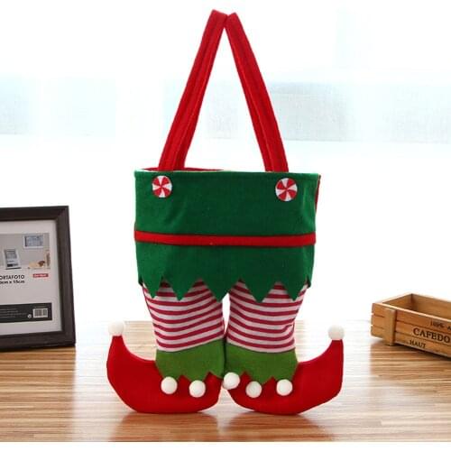Christmas Elf Candy Bags Velvet Santa Claus Pants Bags Holiday Party Decor Candy Bottle Party Giftss Christmas Socks