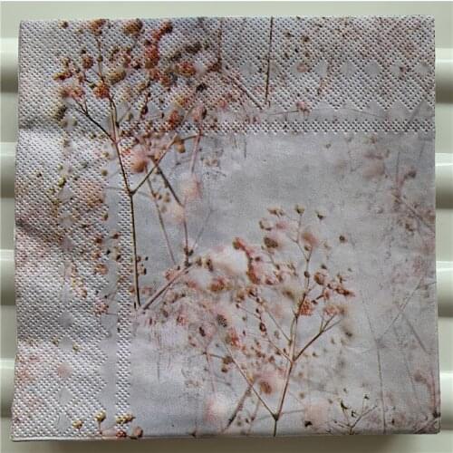 Napkins tissue vintage elegant handerchief decoupage craft pink white flower wedding christmas birthday party cafe home decor 20