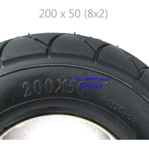 Solid Tubeless Tire 200 x 50 (8x2) solid/foam filled tire 200x50 for Razor E100 E125 E200 Scooter