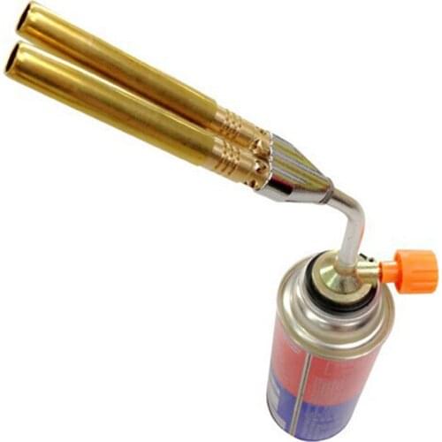 Double Nozzle Outdoor Flame Welding Torch Jet Fire Burner Picnic Heating Barbecue Grill Baking Camping BBQ Tools