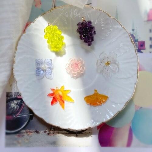Xianqi Sen Department Grape Maple Leaf Ginkgo Leaf Three-dimensional Flower DIY Earrings Headgear Phone Case Material