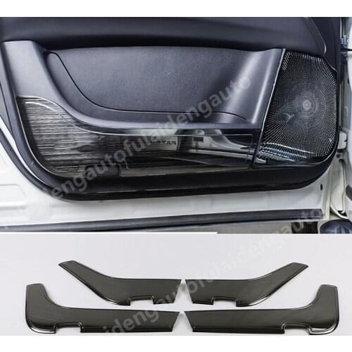For Nissan Armada Patrol Y62 2017-2020 Silver/Black titanium Side Door Anti Kick Pad Protective cover trim Car Accessories