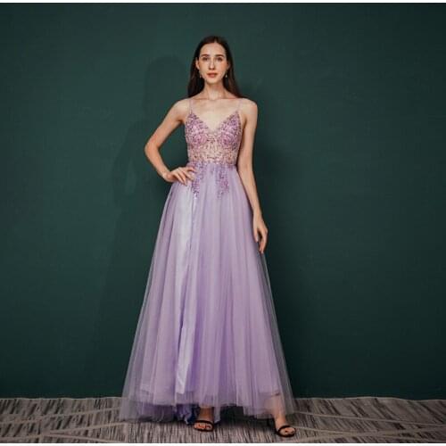 Evening dress 2021 new female summer party birthday party celebrity temperament fairy student dress aura queen sling 20-351053
