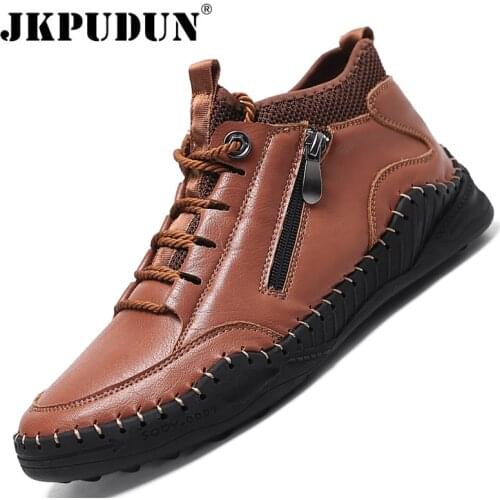 Winter Casual Boots Men Fashion Trend Winter Men Shoes With Fur Handmade Mens Sneakers Masculina Outdoor Ankle Boots Bota Hombre