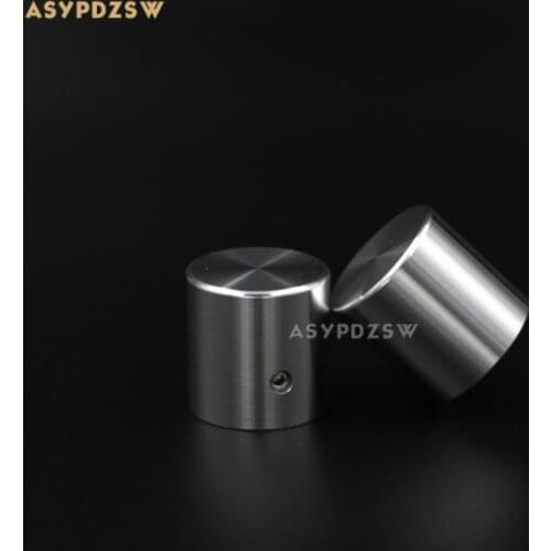 1 PCS 25*25 Full aluminum amplifier volume knob DAC Preamplifier knob High-gloss silver