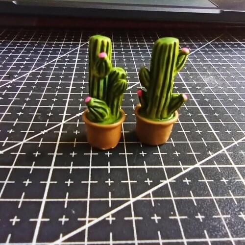 1pcs/lot Resin Simulation succulent plant cactus 31mm Ornaments Micro landscape Ornaments Creative Home Gardening Decorations