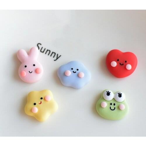 10-30Pcs Cute Clouds Stars Flatback Resin DIY Kids Hairpin Phone Shell Embellishments Scrapbook Mini Decor Parts Accessories