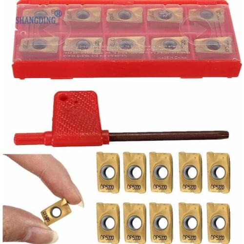 10pcs Carbide Inserts APMT1604 DP5320 25R0.8 Inserts For CNC NC Tool Gold
