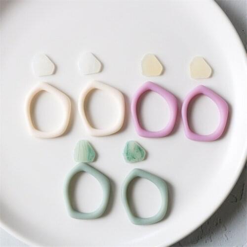 10pcs Handmade Earring Charms Acrylic Colorful Pendant Craft DIY Resin Charms For Jewelry Making