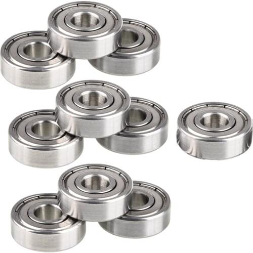 10Pcs 8X22X7mm S608ZZ Stainless Steel Mute Deep Groove Ball Bearing Waterproof Wear Resistant Toy Skateboard Bearings