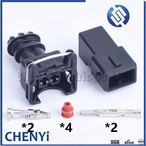 2 set 2 Pin efi series male female Replacement Waterproof Electrical Wire Connector Plug EV1 282762-1 282189-1