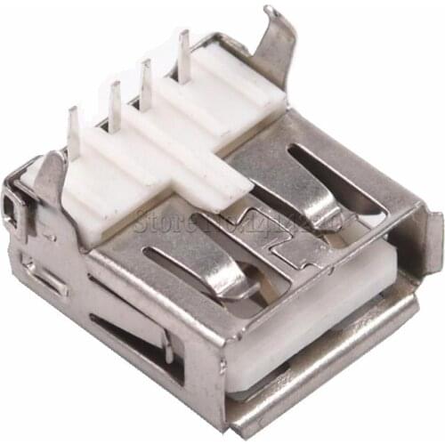 2021 Hot Sale 50Pcs USB Type A Standard Port Female Solder Jacks Connector PCB Socket USB-A type