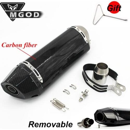 51mm Universal Escape Moto Modified Motorcycle Exhaust Silencer Pipe Carbon Fiber DB Killer For NK250 Z900 Z800 CBR650 GSX250R