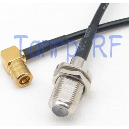 6in F female jack to SMB female right angle RF connector adapter 15CM Pigtail coaxial jumper RG174 extension cord cable