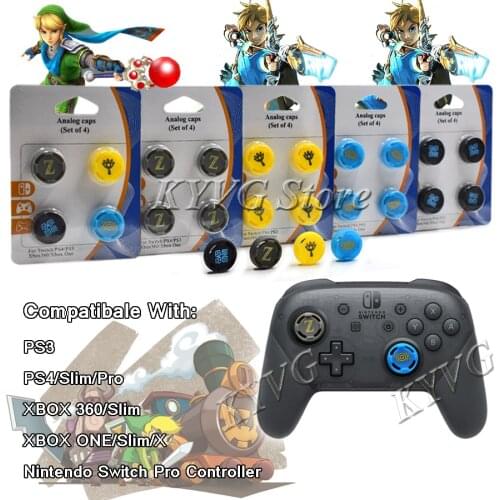 4 pcs Nintend Switch NS Pro Controller Thumb Stick Analog Caps Grip Case Cover for Nintendo Switch Wireless Controller Skin