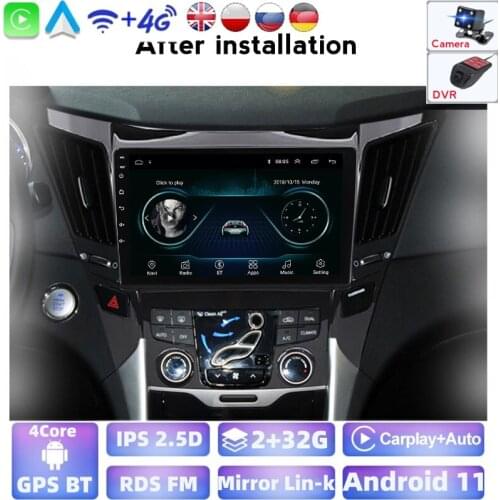 Car Stereo for Hyundai Sonata 2010-2014 2.0L QUAD Core 1024*600 Android 2G+32G Car DVD GPS Navigation Player Deckless Headunit