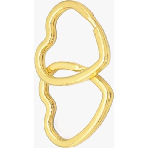 Heart-shaped Keychanins Split Ring Gold Jump Ring Iron Key Ring DIY Charm Jewelry Necklace Earring Purse Bag Leather Accessories