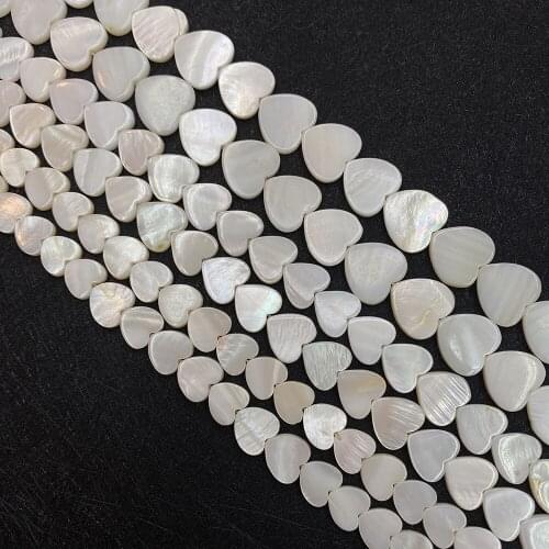 Natural Freshwater Shell Beads Fashion Heart-shaped Shell Loose Beads for Handmade DIY Jewelry Necklace Bracelet Jewelry